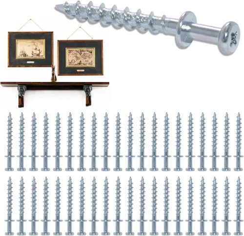 Miniatura 9 de laffeya Tornillos de garra de oso, paquete de 40 tornillos de garra de oso de doble cabeza, ganchos de tornillo multiusos para anillos en D