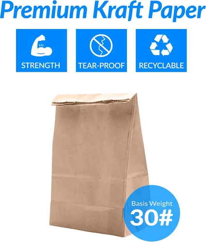 Miniatura 3 de Reli. Bolsas de papel marrón 500 unidades Bolsas de almuerzo de papel ideales para almuerzos pequeños y manualidades Perfecto para sándwiches