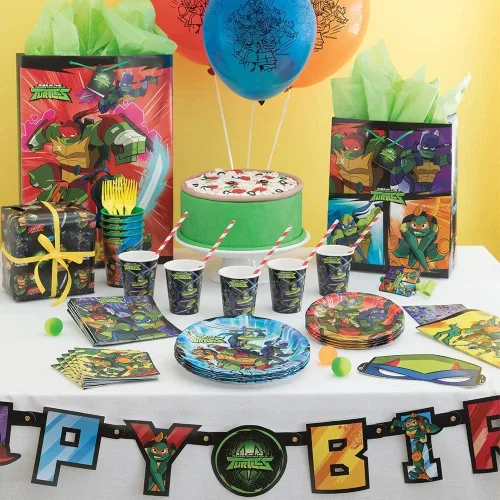 Miniatura 4 de Platos redondos de papel de postre - 7 pulgadas Tortugas Ninja Mutantes Adolescentes 8 piezas
