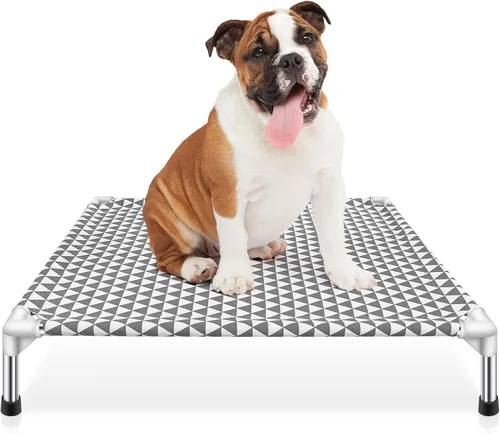 Miniatura 16 de Kuntrust Cama Elevada para Perros de Exterior Actualizada Catre para Mascotas Elevado Cama Refrescante para Cachorros Cama Elevada para Perros