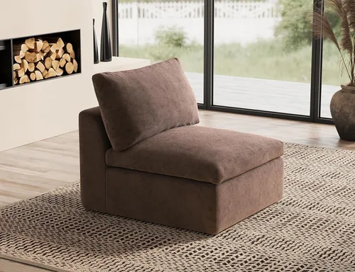 Miniatura 57 de ohllob Sofás seccionales Cloud de 110 pulgadas para sala de estar, sofá deshuesado en forma de L con otomana, sofá modular de 3 plazas, color negro