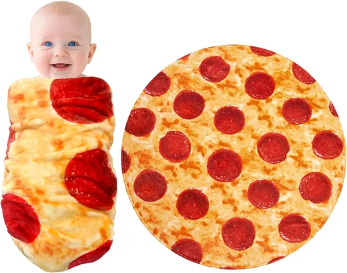 Miniatura 10 de mermaker Cobija de doble cara con estampado de tortilla para burritos Beige