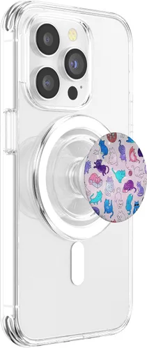 Miniatura 4 de Space Cats - Patrón PopSockets PopSockets PopGrip: agarre intercambiable para teléfonos y tabletas, PopSockets MagSafe PopGrip para iPhone