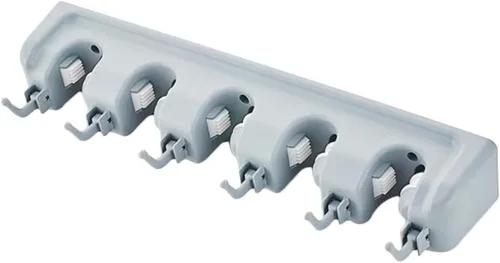 Miniatura 10 de CHILDWEET Soporte para escobas y fregonas, organizador de pared para colgar en la pared, organizador de escobas para barrer, escobas para barrer