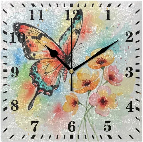 Miniatura 21 de Bathing Capybara Pattern Wall Clock Decorative Hanging Clock Silent Non Ticking Square Clock for Living Room Kitchen Bedroom
