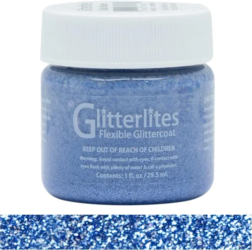 Miniatura 2 de Angelus Glitterlites - Pintura acrílica flexible, color azul bebé, 1 onza líquida, no se descascara ni se frota