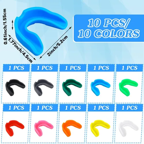 Miniatura 2 de Frienda Protectores bucales deportivos, 10 unidades, protector bucal de encías, armadura de dientes, protector de juego para boxeo, baloncesto