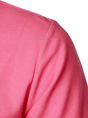 Miniatura 4 de HOOD CREW Polo para hombre, diseño básico, informal, con cuello en V