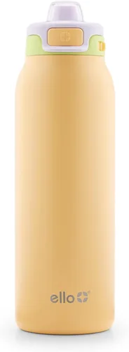 Miniatura 28 de Ello Pop & Fill Insulated Stainless Steel Water Bottle with Quick Fill Lid, Leakproof Locking, Sip or Chug Spout, BPA-Free, Double Wall Vacuum Negro