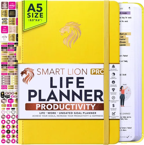 Miniatura 14 de Life Planner - Agenda diaria, semanal y mensual sin fecha con sección de presupuesto, un viaje de 12 meses para aumentar la productividad