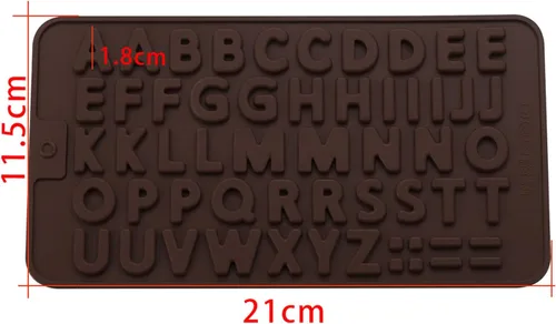Miniatura 2 de 1 unidades/paquete de moldes de silicona con números del alfabeto, colgante de cristal, resina epoxi para manualidades de pasteles de chocolate