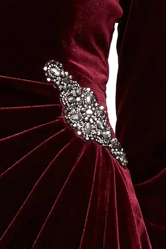 Miniatura 3 de Alex Evenings Vestido de terciopelo corto de manga tres cuartos para mujer talla grande
