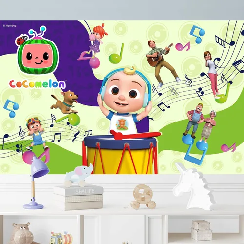 EGD CoComelon - Papel tapiz autoadhesivo para niños, decoración de pared Cocomelon para niños, decoraciones Cocomelon para niños y niñas, decoración