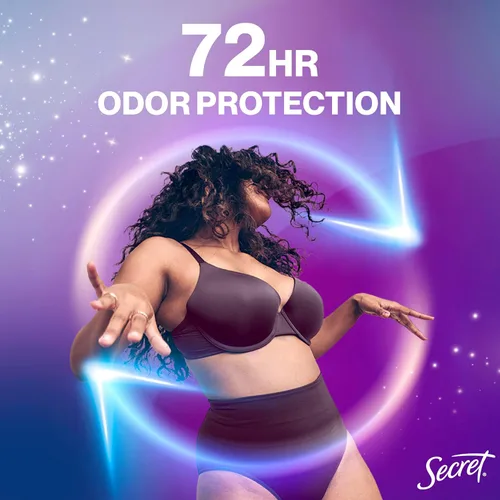 Miniatura 5 de Secret Desodorante en barra de cuerpo entero para mujer, aroma a lila y lirio, desodorante sin aluminio, protección contra olores 72 HR, 2.4 onzas