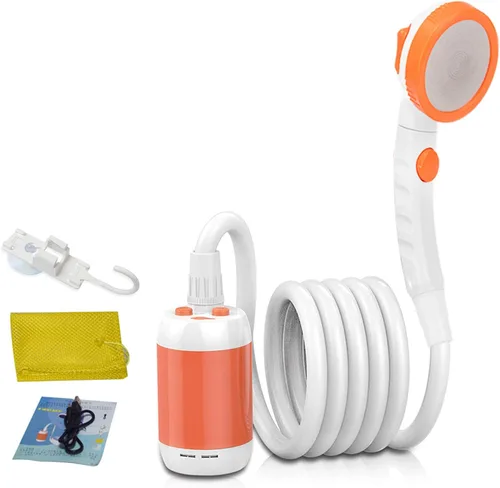 Miniatura 8 de Iron Hammer Campamento ducha portátil ducha camping ducha al aire libre campamento ducha cabeza para acampar Rosado