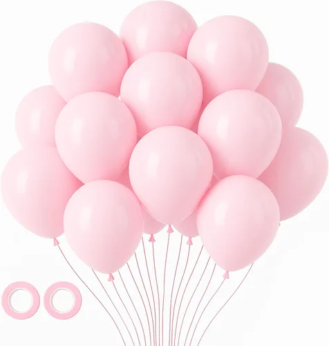 Miniatura 68 de Voircoloria - Globos azul bebé claro, paquete de 66 globos de 12 pulgadas de látex para fiestas para niños y niñas, para cumpleaños, baby shower, 16