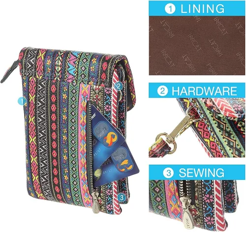 Miniatura 3 de MINICAT - Bolso cruzado para mujer pequeño bolsillos espaciosos para celular bolsa de mano para mujer