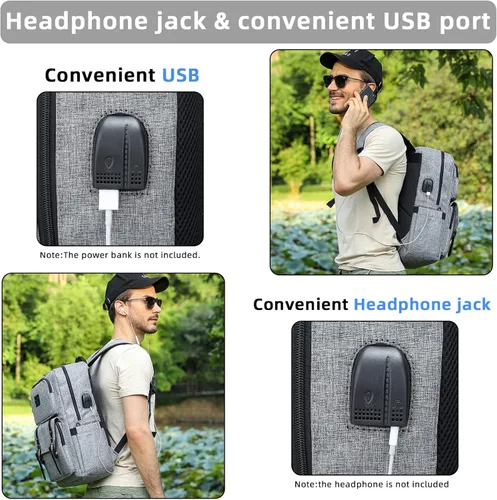 Miniatura 2 de HFSX Mochila para laptop para mujeres y hombres, mochilas universitarias, mochila vintage, mochila para libros, mochila de moda antirrobo, mochilas