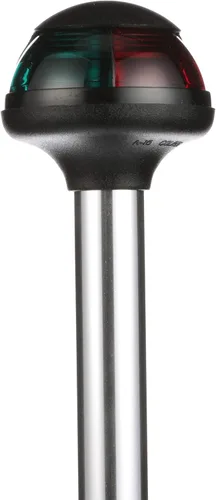 Miniatura 10 de attwood 5092-10-7 Pulsar - Luz de poste marino bicolor de 10 pulgadas para barco con base de montaje de 2 pines, plata, talla única