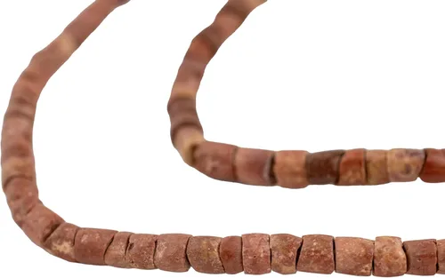 Miniatura 2 de Cuentas de bauxita natural, hebra completa de cuentas de piedra africana, el pecho de cuentas