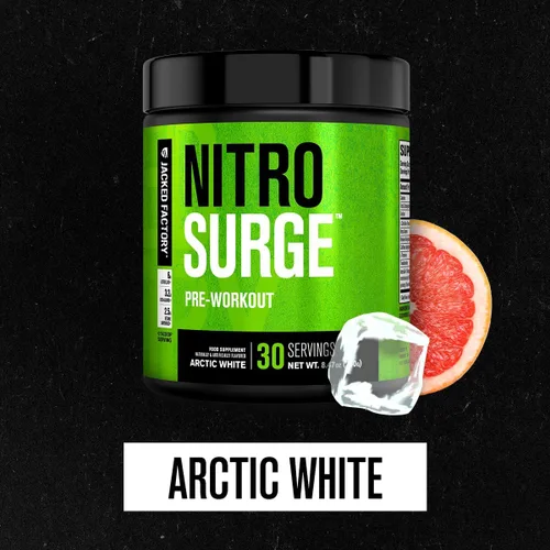 Miniatura 2 de Jacked Factory NITROSURGE Suplemento Pre Entrenamiento - Energía Sin Límites, Ganancias Instantáneas de Fuerza, Enfoque Claro, Bombeos Intensos