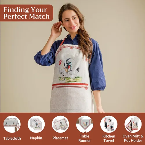 Miniatura 4 de Maison d' Hermine Delantal 100% de algodón para mujeres con bolsillo de cocina delantal de chef para hombres para cocinar primavera verano 027