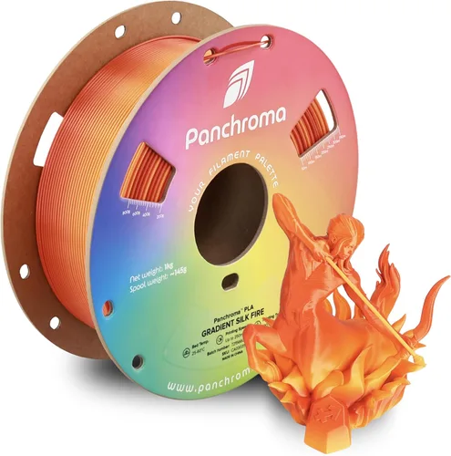 Miniatura 44 de Panchroma - Filamento de impresión 3D de ácido poliláctico (PLA) en degradado de Halloween, naranja, amarillo y magenta, 0.069 in, carrete de 2.2