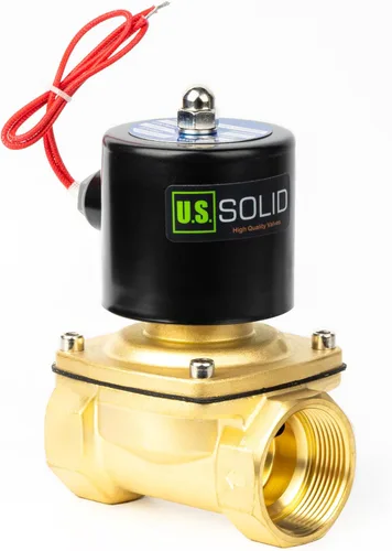 Miniatura 20 de U.S. Solid 1" válvula electromagnética eléctrica de latón 110V CA normalmente cerrada aire no potable aceite de agua diesel