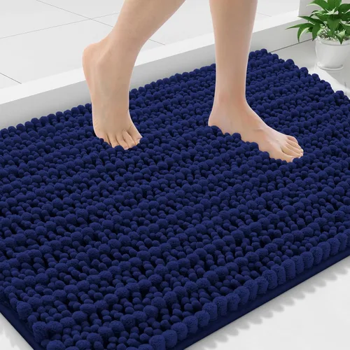 Miniatura 57 de Smiry Alfombras de Baño 24x16 pulgadas, Alfombras de Baño de Chenilla Extra Suaves y Absorbentes, Respaldo de Goma Antideslizante, Lavable a Máquina