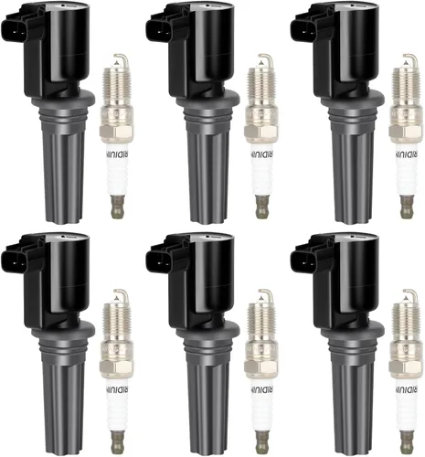 Miniatura 24 de OCPTY Paquete de bobinas de encendido y bujías para Lexus GS430 4.3L/V8, 2003-2009 para Toyota 4Runner 4.7L/V8#UF230, juego de 8 bobinas