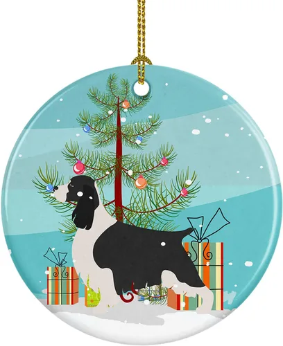 Miniatura 73 de Caroline's Treasures American Toy Fox Terrier - Adorno de cerámica de Navidad para colgar en el árbol de Navidad, decoración para el hogar, Navidad