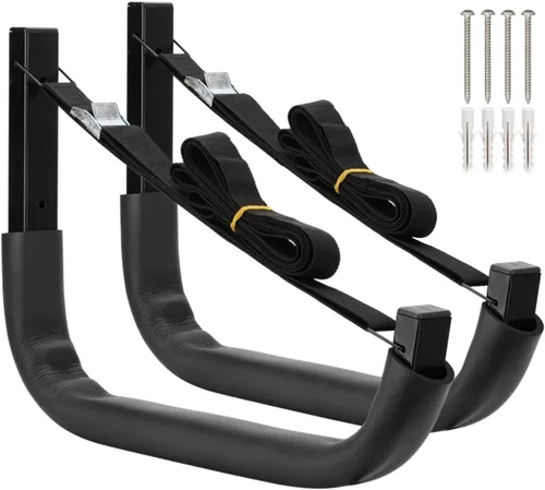 Ganchos de almacenamiento para kayak, estante de almacenamiento de tabla de remo de montaje en pared de 15.5 pulgadas, colgador de tabla de surf