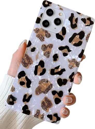 Miniatura 52 de Elegante concha de madre perla compatible con iPhone 13 Pro de 6.1 pulgadas, estuche de borde rectangular, elegante y delgado, con perla de abulón