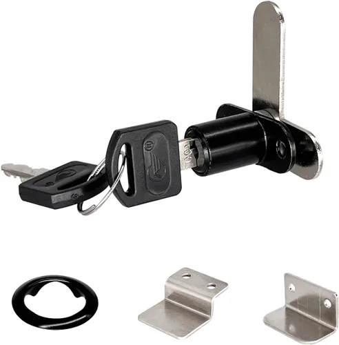 Miniatura 5 de Cerraduras de leva para gabinete con llave igual, la longitud del cilindro se adapta a 0.4 pulgadas, caja de herramientas de almacenamiento segura