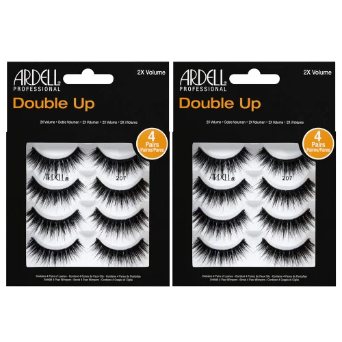 Miniatura 7 de Ardell Double Up Wispies - Pestañas postizas dramáticas de volumen completo, reutilizables y fáciles de aplicar, color negro, 4 pares