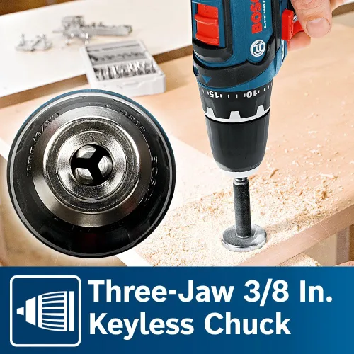Miniatura 10 de Bosch CLPK22 – 120 - Kit combo de 2 herramientas (taladro/ desarmador y armador de impacto) con 2 baterías de iones de litio 12 -V, cargador
