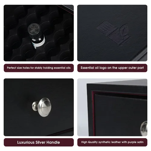 Miniatura 4 de J JACKCUBE DESIGN Caja organizadora de aceites esenciales, con capacidad para 96 botellas de aceites esenciales de 5 a 0.5 fl oz, botellas