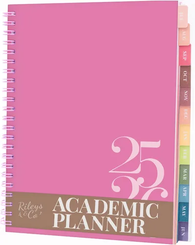 Miniatura 35 de Rileys - Agenda académica 2026-2027, agenda diaria, semanal y mensual, julio de 2026 a junio de 2027, páginas de notas para estudiantes