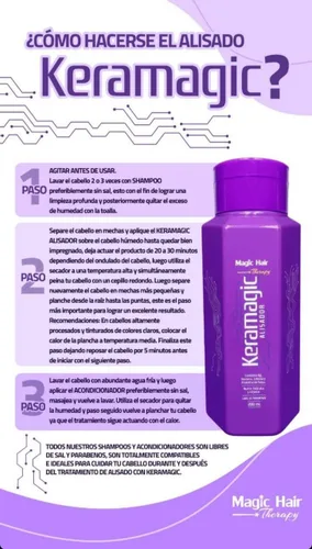 Miniatura 4 de Champú Magic Hair y acondicionador pilostrong + keratina keramagic (paquete de 3) Magic Hair Shampoo Colombia, Magic Hair Colombia