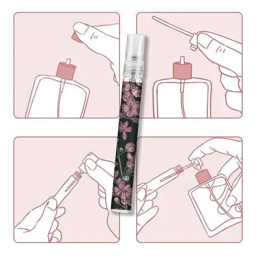 Miniatura 3 de 6 botellas de atomizador de perfume recargables de viaje, botellas de atomizador de perfume de 0.3 fl oz, botella de spray de fragancia, estuche