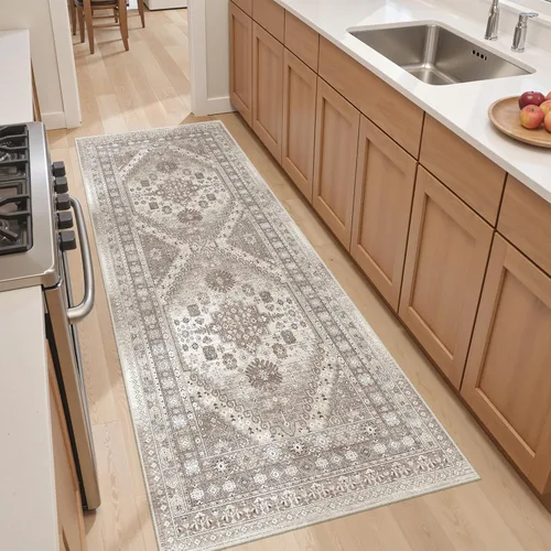 Miniatura 22 de befbee Alfombras de 6x9 pulgadas para sala de estar - Alfombras lavables a máquina resistentes a las manchas para dormitorio, alfombra de área