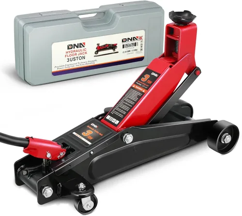 Miniatura 20 de DNA Motoring TOOLS-00234 Gato Hidráulico de Carretilla de Perfil Bajo para Servicio/Piso, Capacidad de 2 Toneladas (4000 libras), Rango de Elevación