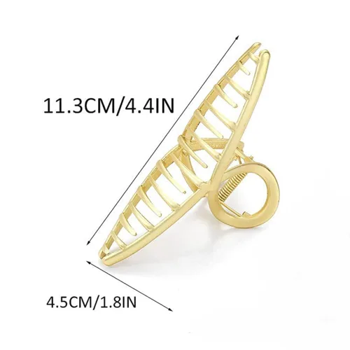 Miniatura 3 de Paquete de 2 pinzas grandes de metal para el cabello con perlas de 4.3 pulgadas, accesorios dorados para el cabello grueso para mujer, sujeción