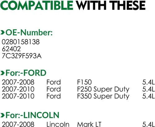 Miniatura 2 de Inyectores de combustible mejorados de 5.4L 0280158138 Juego de 8 unidades para Ford F150 2007-2008 F250 F350 Super Duty 5.4L 2007 2008 2009 2010