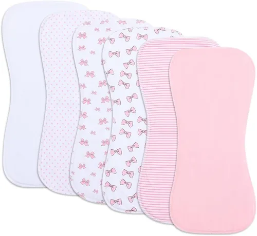 Miniatura 11 de Paquete de 6 paños de muselina para eructos de bebé, 100% algodón, extraabsorbentes y suaves, para bebés niños y niñas (Multi02)