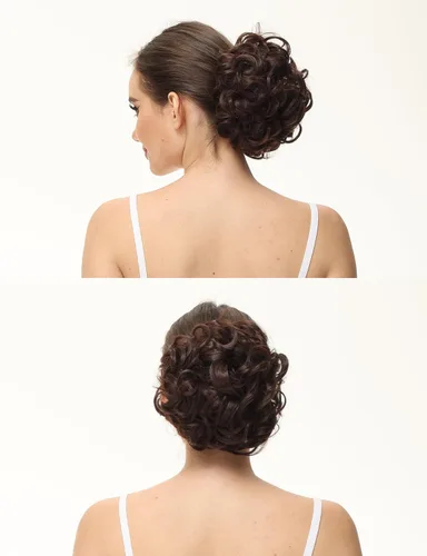 Miniatura 6 de Yamel - Extensiones de cabello de recogido de moño desordenado, con peines, para mujer