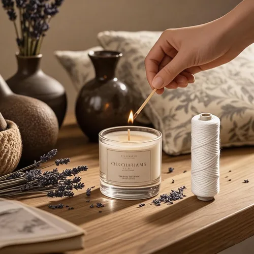 Miniatura 6 de #2 Cotton Square Braid Candle Wick 350Feet Spool100% Cotton for Beeswax Candle Making