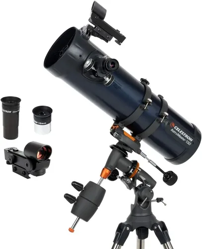 Miniatura 2 de Celestron - Telescopio Newtoniano AstroMaster 130EQ & NexYZ - Adaptador universal para smartphone de 3 ejes para telescopio - Adaptador