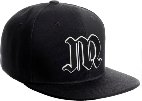Miniatura 1148 de Daxton Gorra clásica con visera de billete plano con letras del alfabeto inglés antiguo de la A a la Z