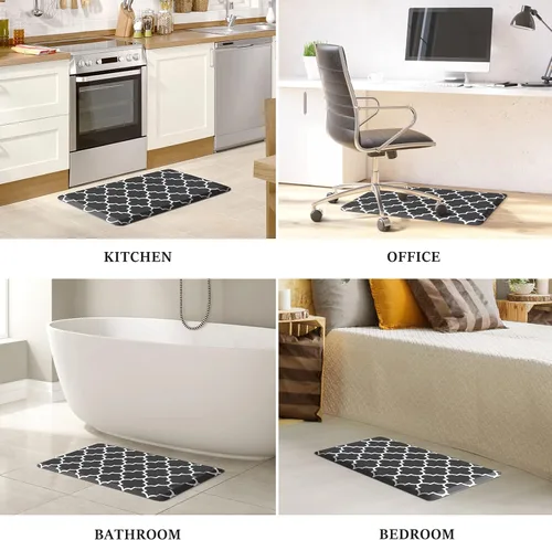 Miniatura 7 de WISELIFE Tapete de cocina acolchado antifatiga, 17.3 x 28 pulgadas, antideslizante, resistente, de PVC, ergonómico, impermeable, cómodo